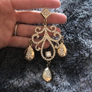 Gold chandelier earrings